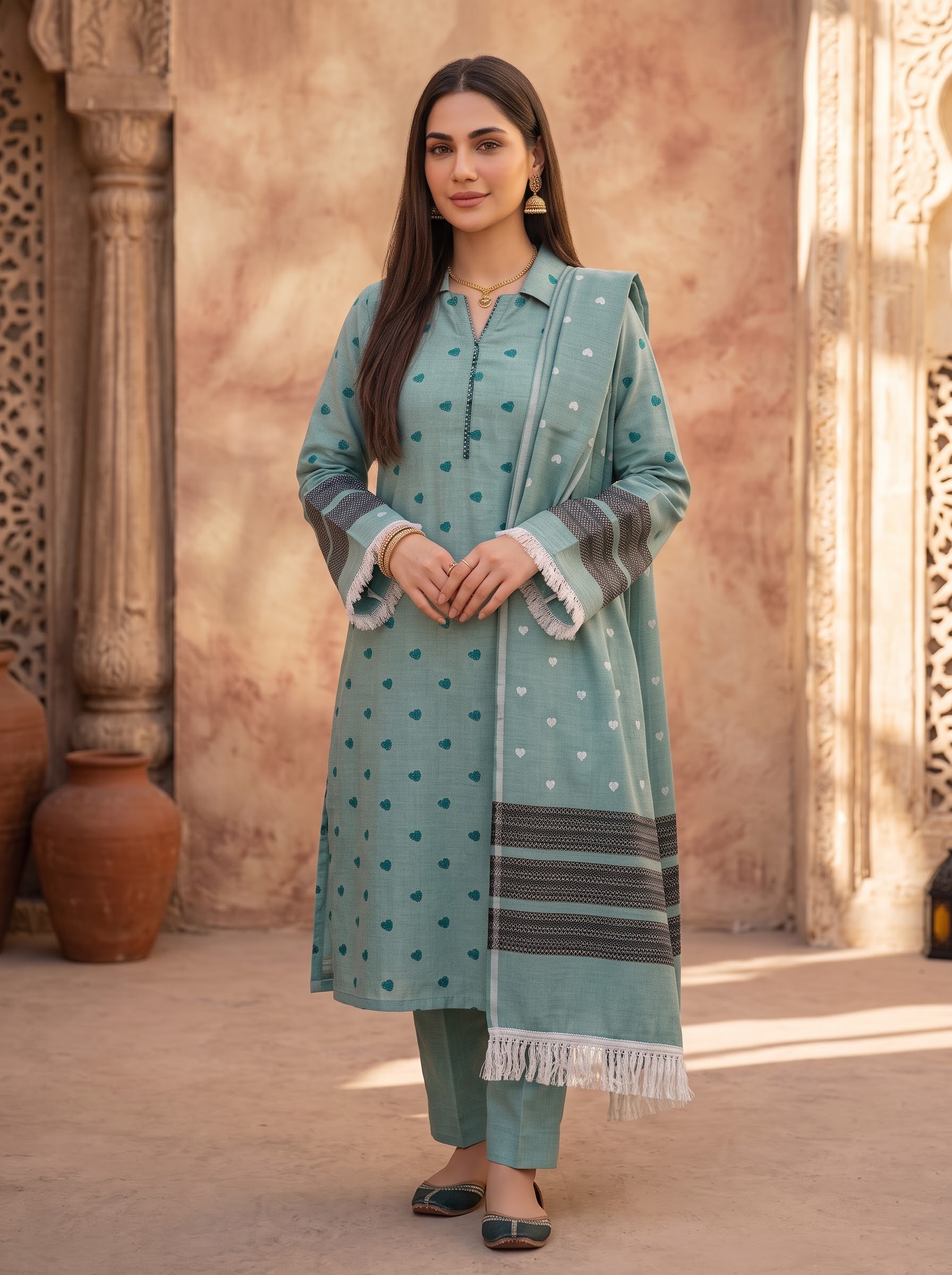 Heart Booti Embroidered Khaddar — Vol. 04 thumbnail 6