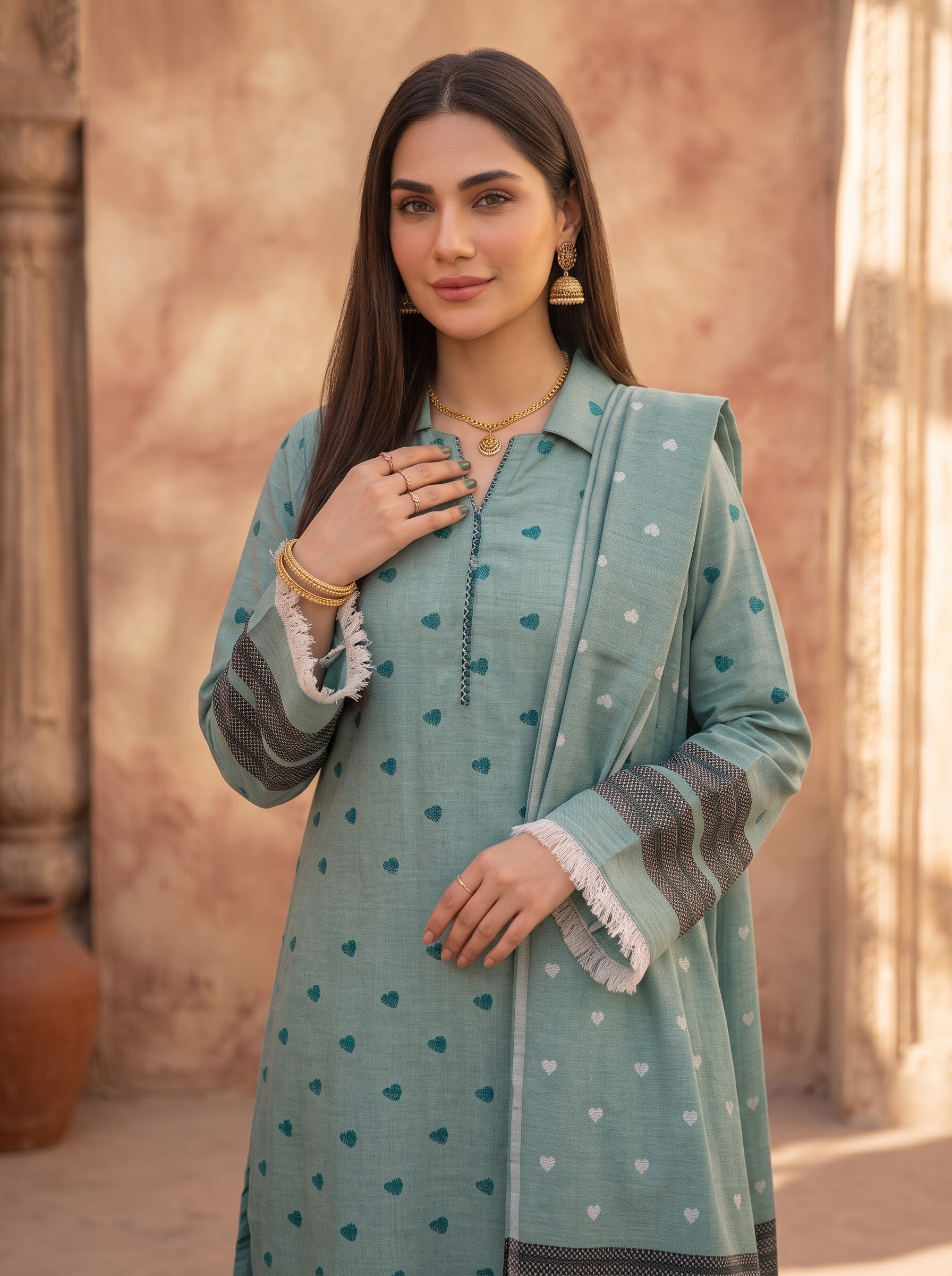 Heart Booti Embroidered Khaddar — Vol. 04 thumbnail 7