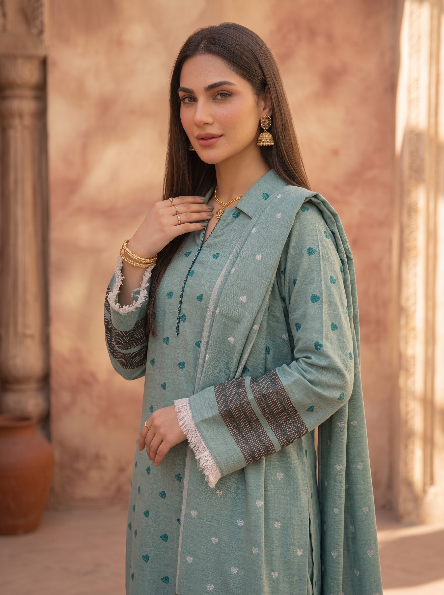 Heart Booti Embroidered Khaddar — Vol. 04 thumbnail 8