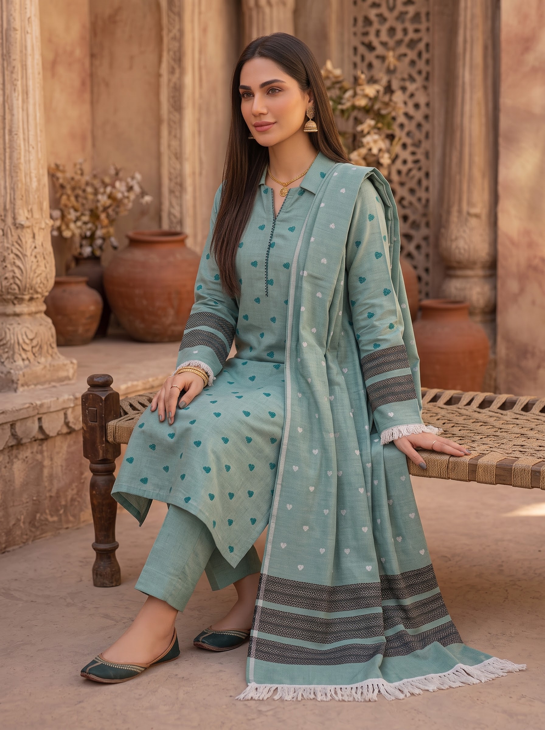 Heart Booti Embroidered Khaddar — Vol. 04 thumbnail 9